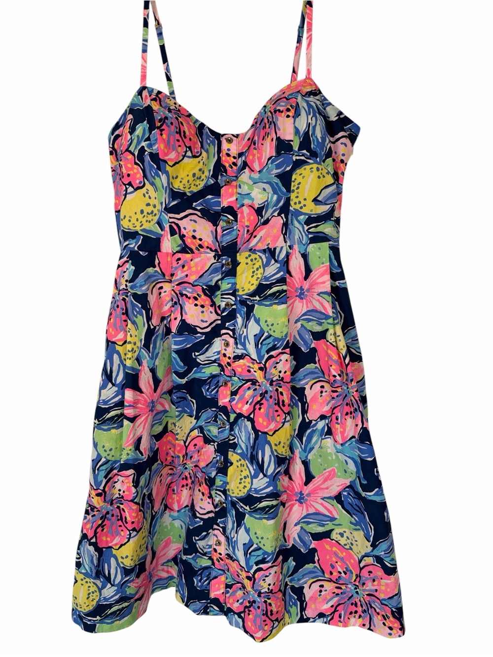 Lilly Pulitzer Easton Dress Nauti Blue Capri Soleil Size 4 - Picture 3 of 9